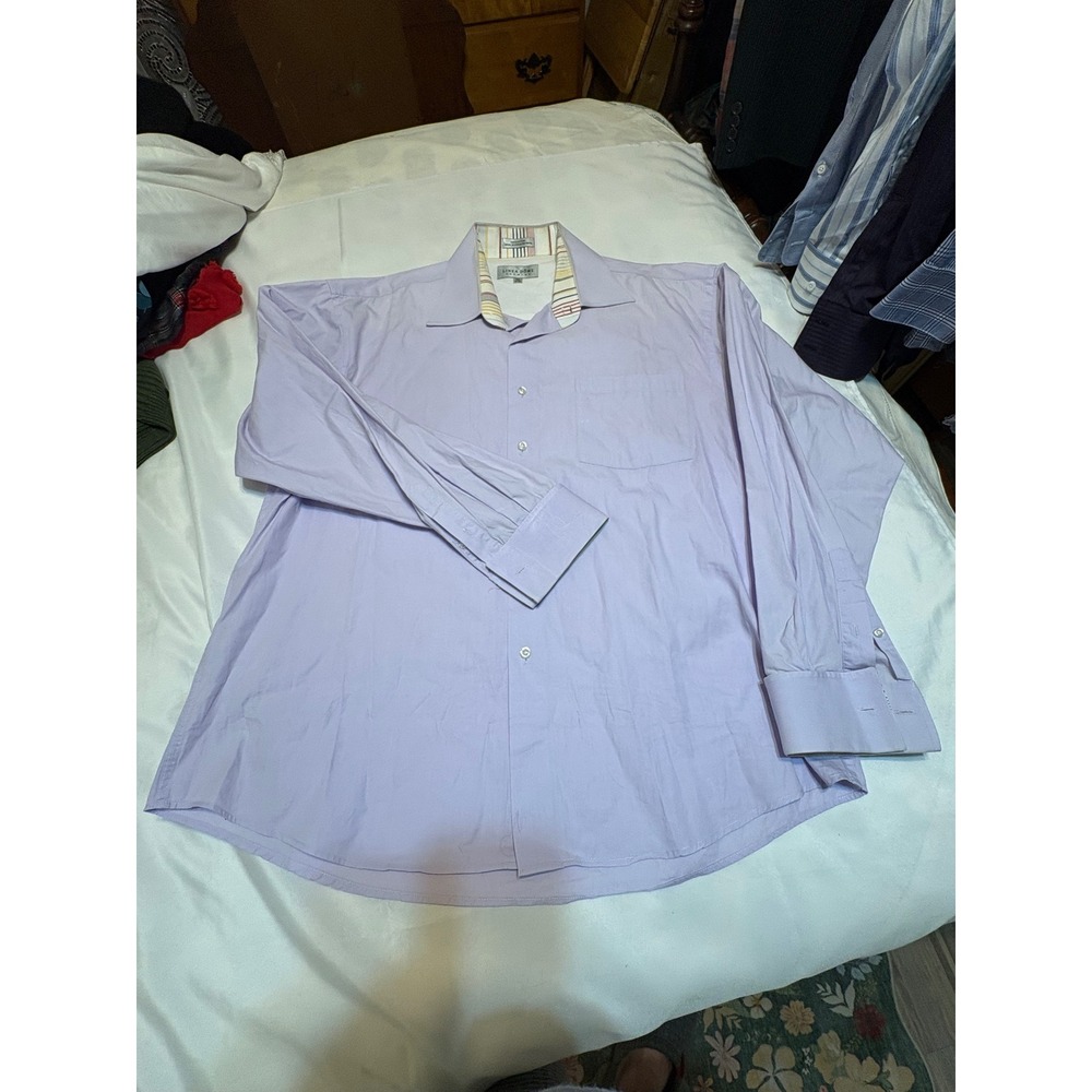 Vintage Colours by Alexander Julian Mens Teal Tropical Postcard Shirt Large L/G